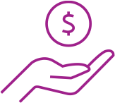 Money in hand icon